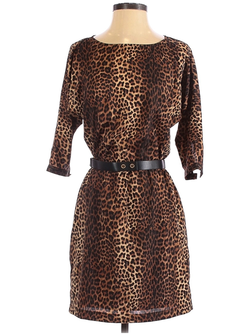 Michael Kors Leopard Print Dress in Brown and Black